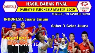 Hasil Indonesia Master 2020 Terbaru Hari Ini Kamis 2 Mei 2024